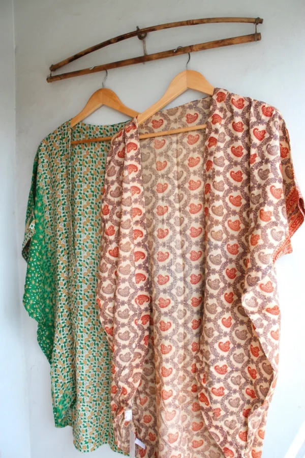 Vintage Sari Cloth Caftan - Image 4