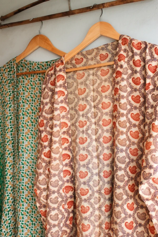 Vintage Sari Cloth Caftan - Image 3