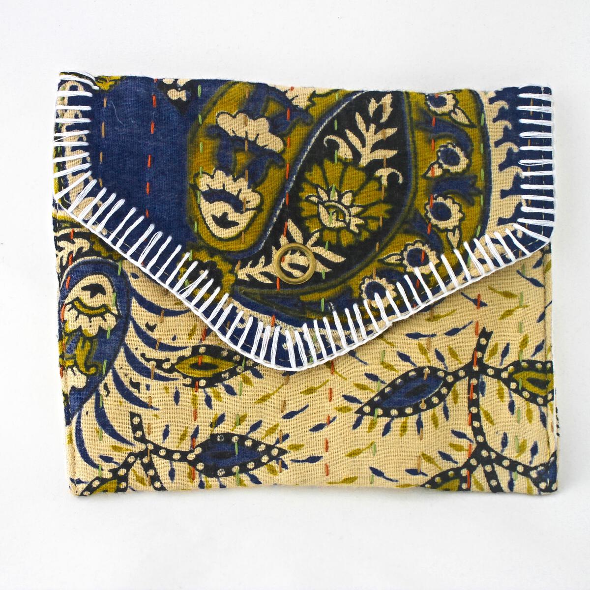 Wholesale Kantha Zipper Pouch