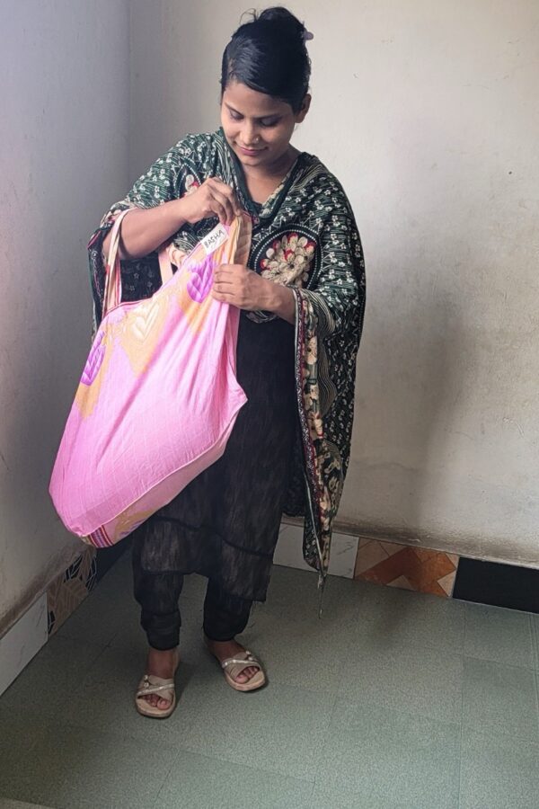 Recycled Sari Gift Bag - XL - Image 4